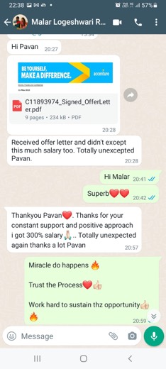 Learner placement message